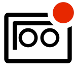 Tape Drive Outline Badged SVG Icon